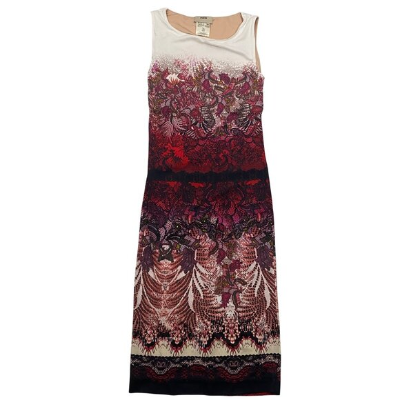 Fuzzi Sleeveless Floral Ombre Dress S bodycon designer date night colorful sexy - Picture 1 of 14